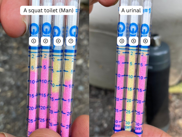 Checking the levels of ammonia