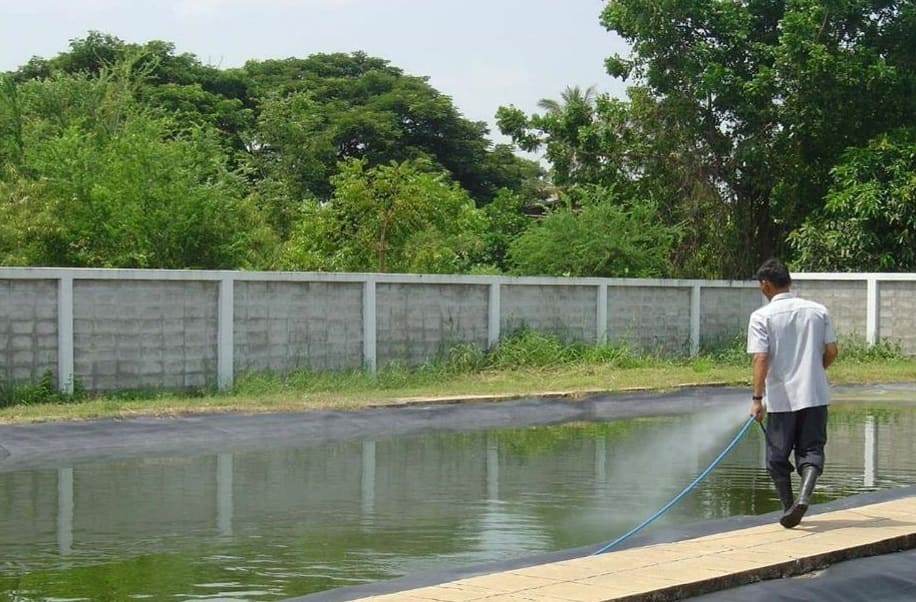 Applying AEM for sewage pond