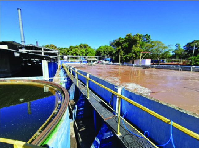 Clean and clear water around the housing complex