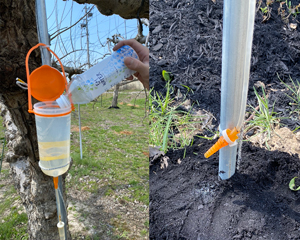 Setting up the drip system for enhancing the layering effect