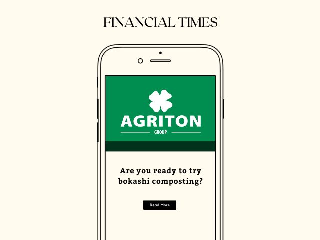 The composting method using the EM bokashi was featured in the Financial Times