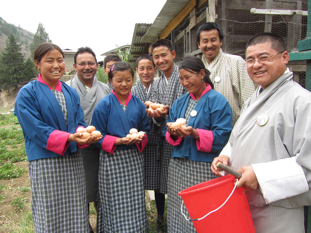 People with healthy eggs in Bhutan