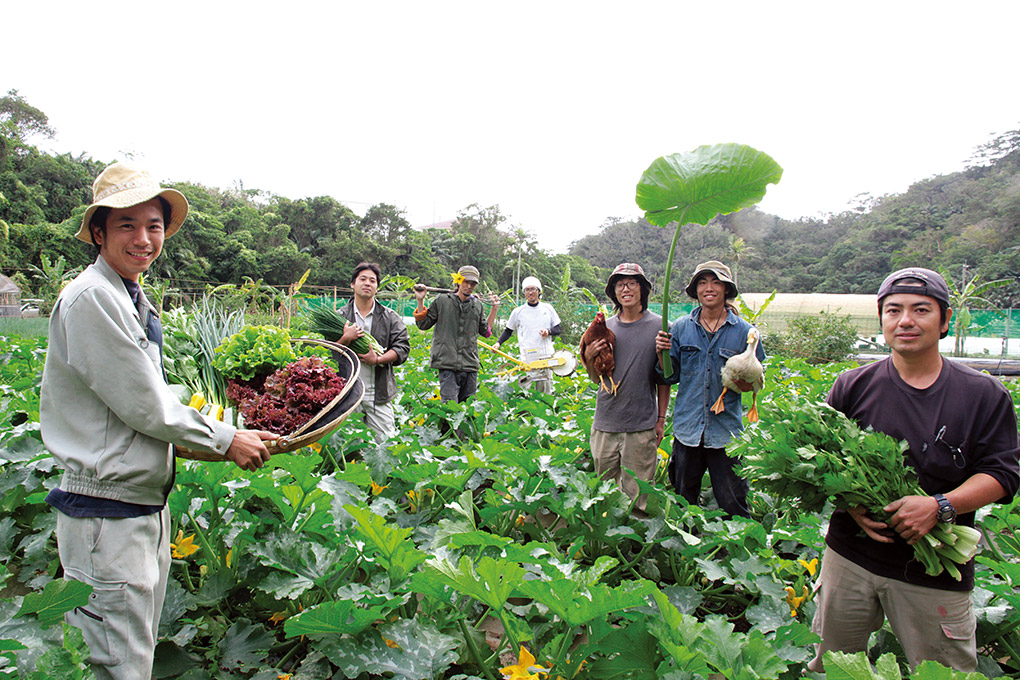 Happy workers at Sunshine Farm